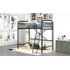 preview thumbnail 4 of 6, Metal Loft Bed with Innovative Space Saving Design (Twin Size)