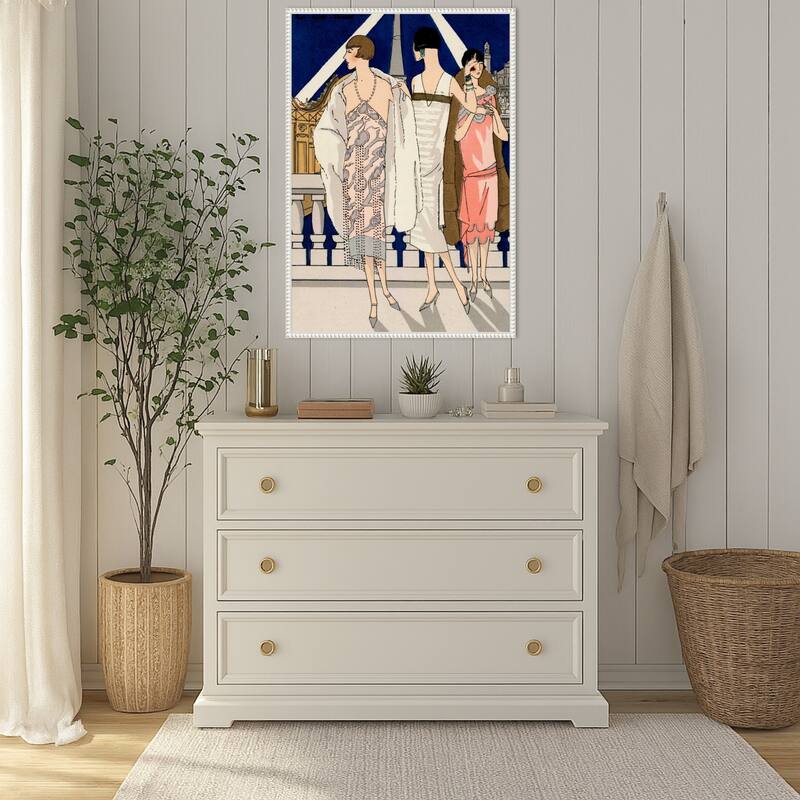 Vintage Couture No. 2 Framed Canvas Wall Art Print