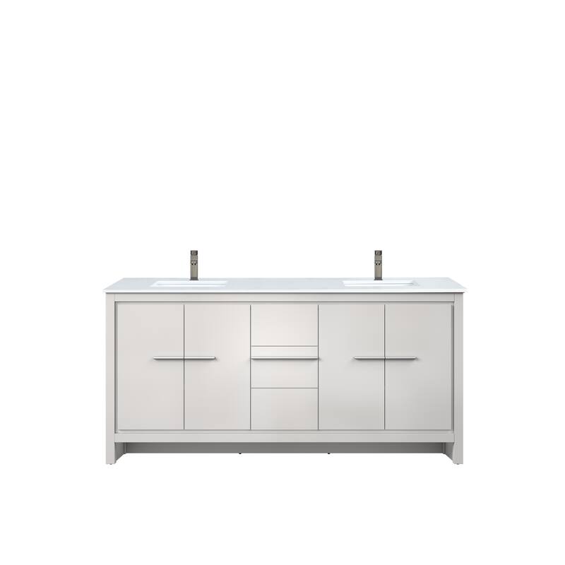 Lafarre Bath Vanity Quartz Top, Sink and Gun Metal Faucet