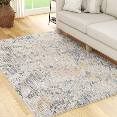 Brookside Vertical Distressed Cream Rug