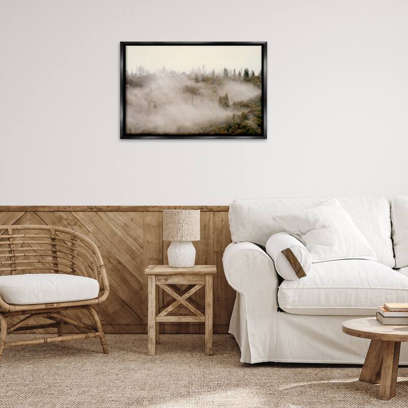 Stupell Morning Fog over Trees Framed Floater Canvas Wall Art Design By Gemma Bardot