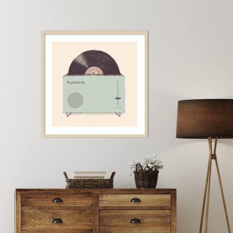 High Fidelity by Florent Bodart Wood Framed Wall Art Print
