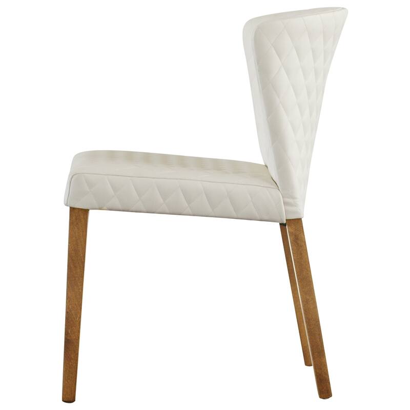 NPD Furniture Albie Diamond Stitching Faux Leather Dining Chair (Set of 2)