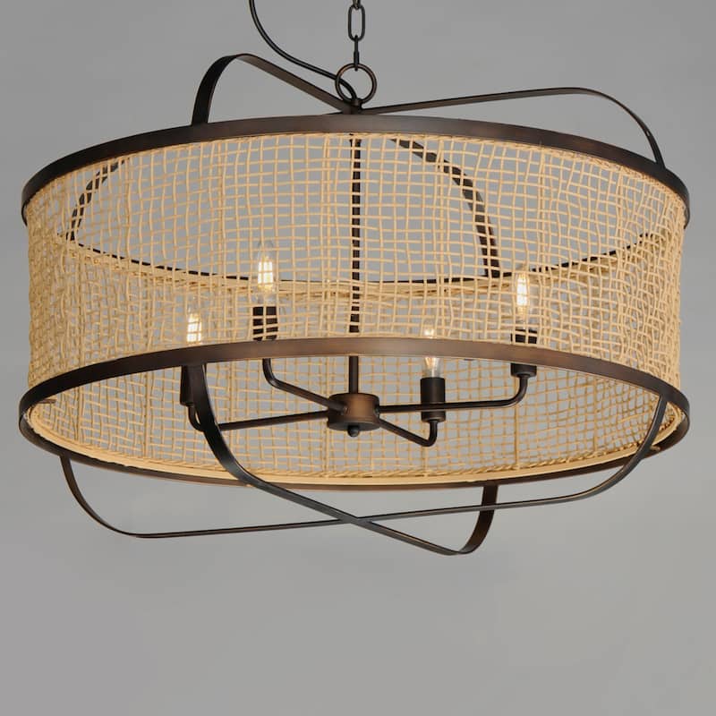 Maxim 22475 Cestino 4 Light 30" Wide Drum Chandelier