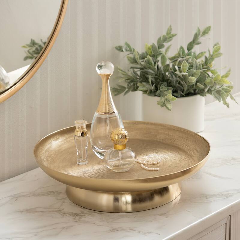 Kate and Laurel Stovring Round Lazy Susan Tray