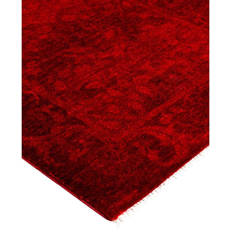 Overdyed One-of-a-Kind Hand-Knotted Area Rug - Red - 3' 1" x 5' 0"