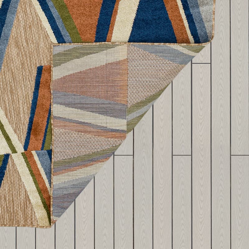 Karastan Boca Grande Geometric Stripe Indoor Outdoor Area Rug