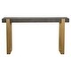 preview thumbnail 1 of 4, Rectangular Console Table with Strap Legs - 60" - Gray and Gold