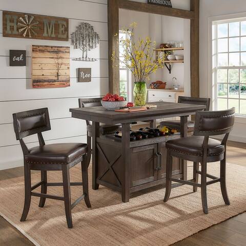 Colter Traditional Espresso Counter Height Dining Set by iNSPIRE Q Classic