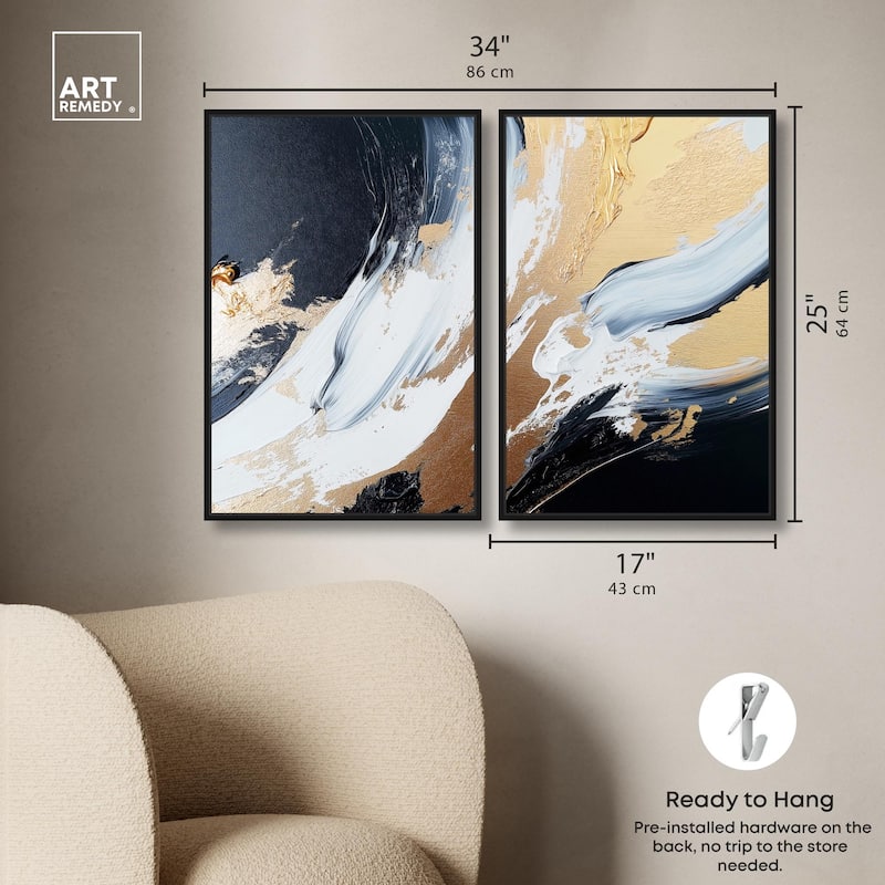 Forces II Canvas Set of 2 by Art Remedy