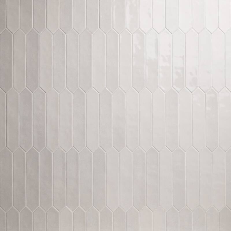 Ackland AKNPTHOK2.5X13G-CA Hoku - 3" x 13" Ceramic Geometric Wall Tile - Pearl