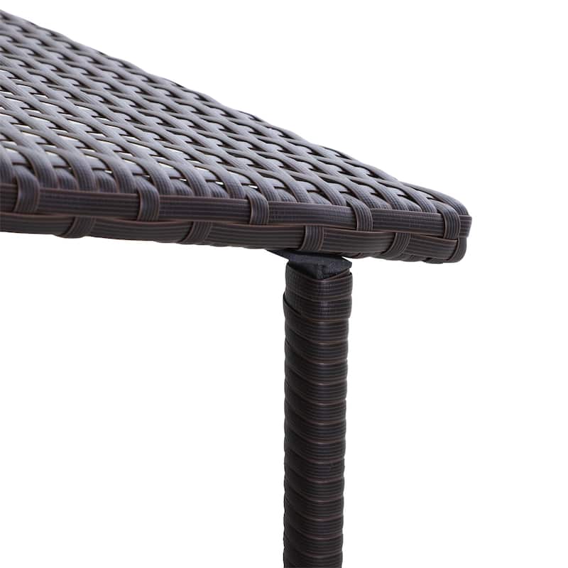 PawHut Wicker Dog House Raised Rattan Bed for Indoor/Outdoor