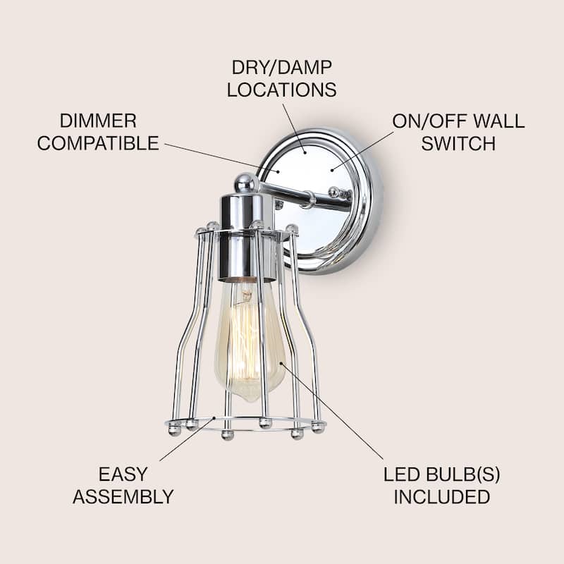 Evelyn Metal Vanity Light, by JONATHAN Y