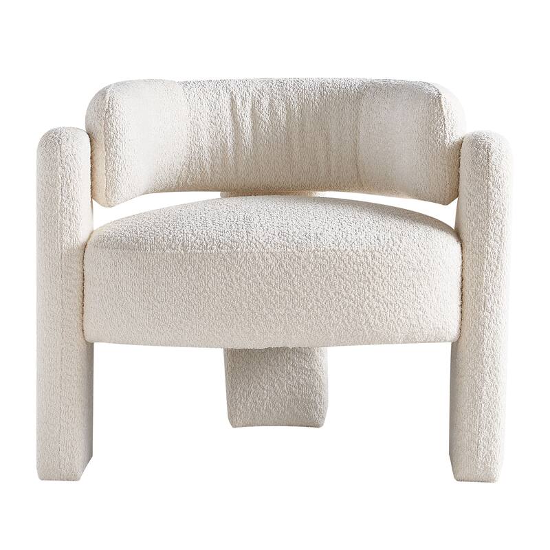 34.65" Wide Boucle Upholstery Accent Chair
