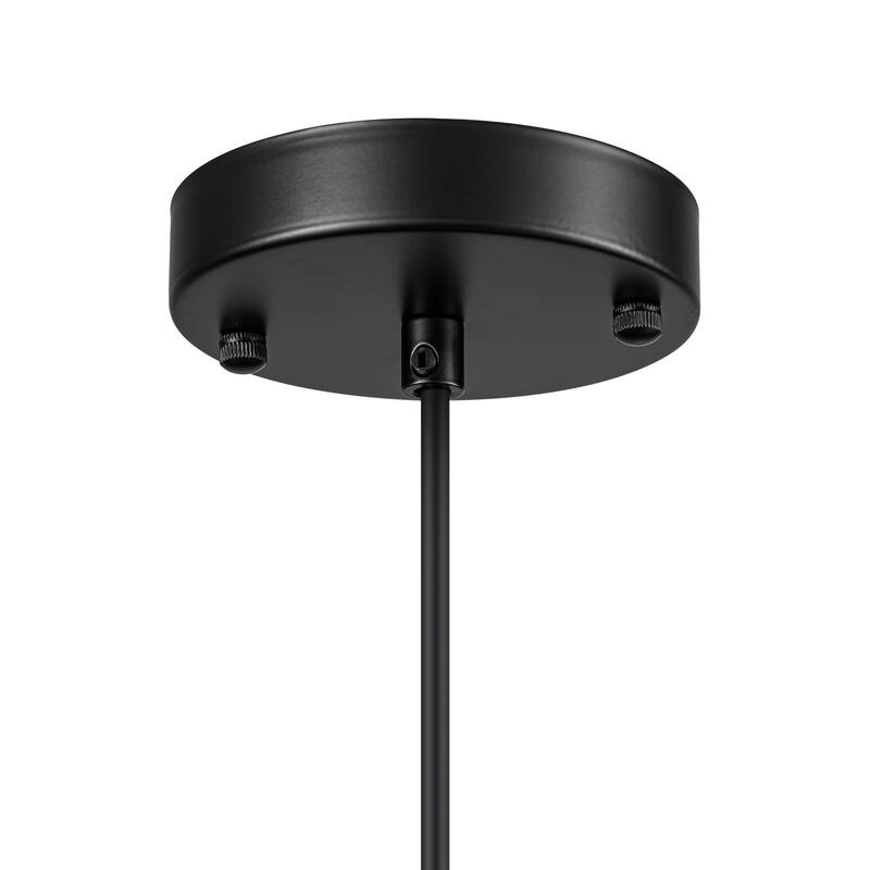 15.8" Industrial Modern Black Hammered Dome Pendant Light Fixture - W 15.75"
