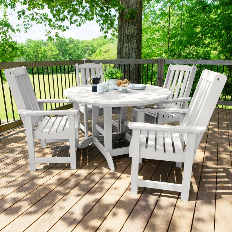 Lehigh 5-piece Outdoor Dining Set - 48" Round Table, Dining-height