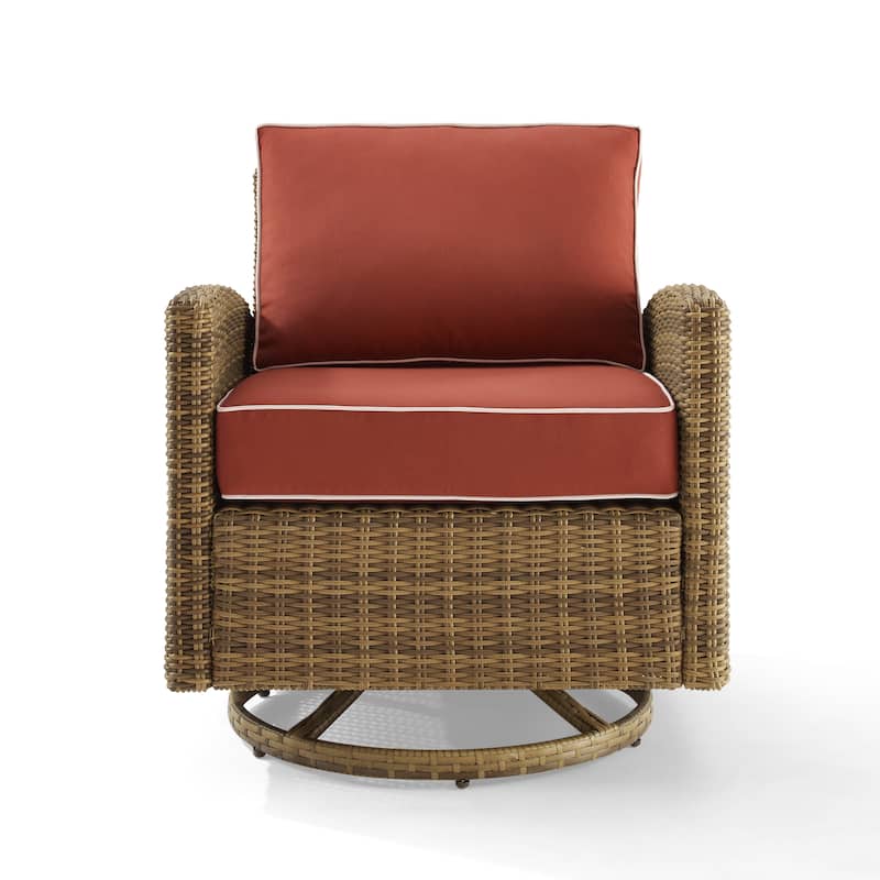 Crosley Bradenton Outdoor Wicker Swivel Rocker Chair