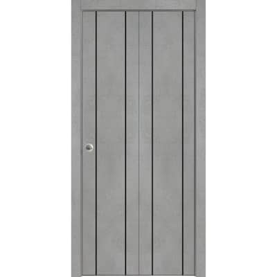 Bi-fold Doors 56 x 80 Planum 0016 Concrete with Sturdy Tracks