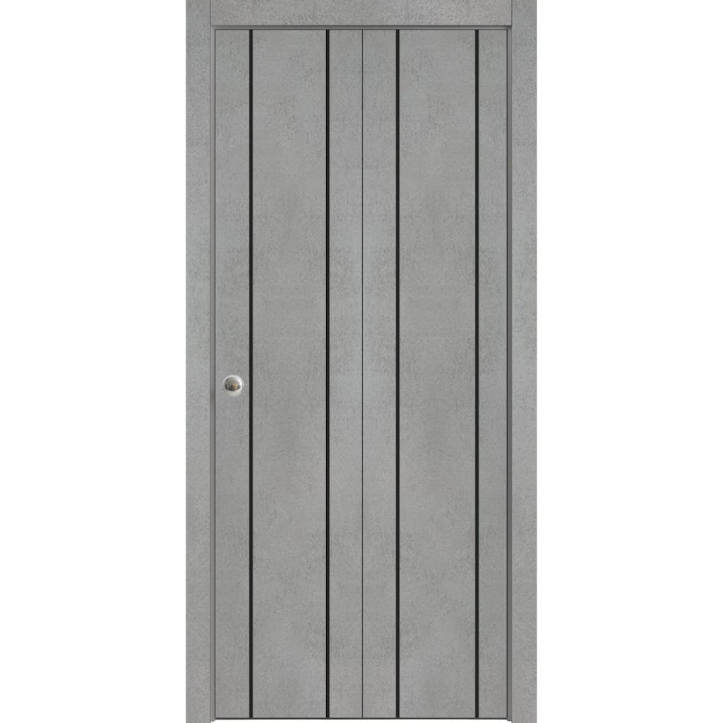Bi-fold Doors 56 x 80 Planum 0016 Concrete with Sturdy Tracks