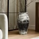 preview thumbnail 1 of 5, Vingate White and Black Ceramic 18.3-Inch Tall Urn Vase
