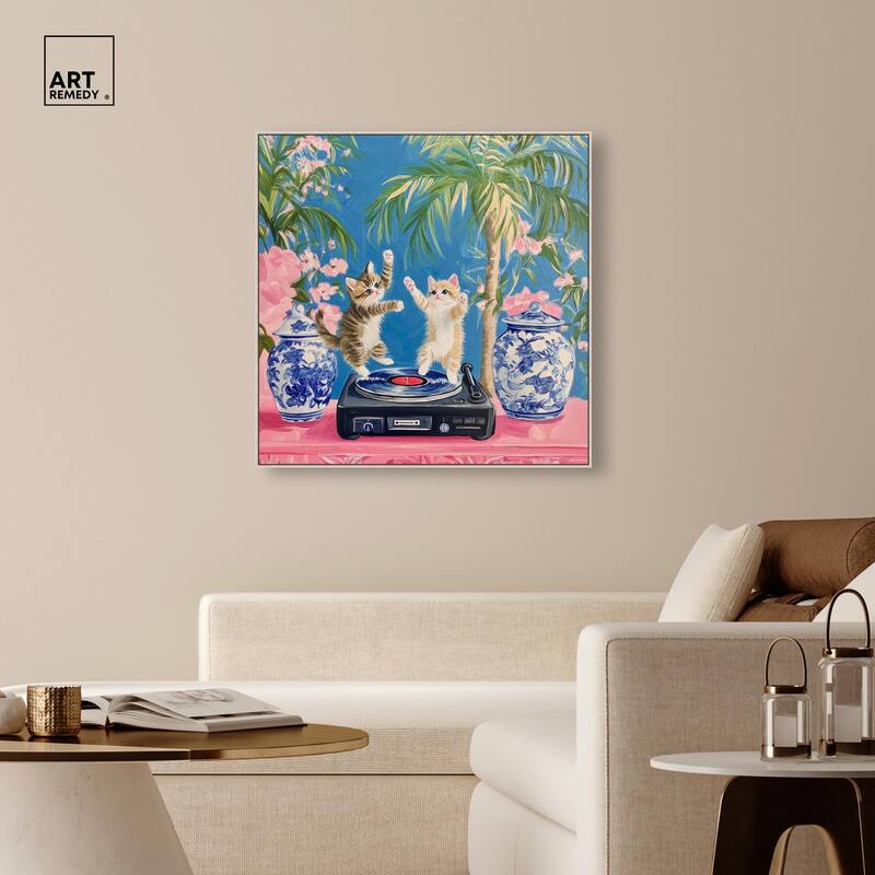 Turntable Twirlers Canvas by Art Remedy