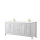 Option White, Gold Trim, White Cultured Marble Top