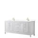 Option White, Gold Trim, White Cultured Marble Top