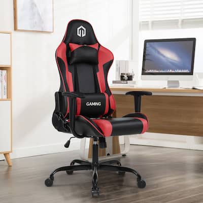 Leather Gaming Chair High Back Racing Style Gamer Chair Computer Desk Office Executive Swivel Chair