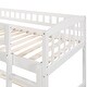 preview thumbnail 10 of 11, White Twin over Twin Size Solid Wood Bunk Bed with Slide and Ladder for Kids, Boys and Girls, Bedroom