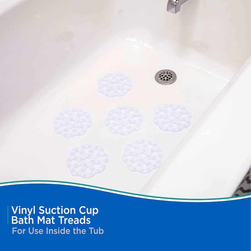 Kenney Suction Cup Bath Mat Treads, 6-Pack