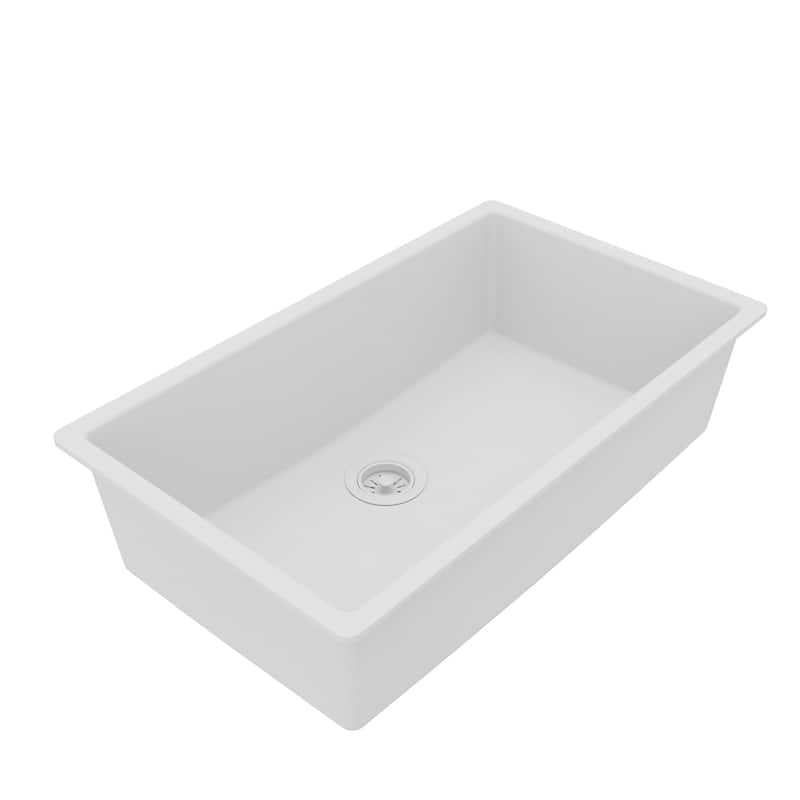 Karran Undermount 32.5 in. Large Single Bowl Quartz Kitchen Sink