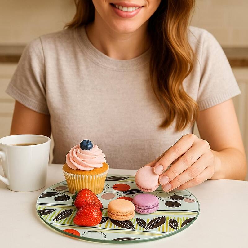 Creative Home Tempered Glass 8" Round Trivet