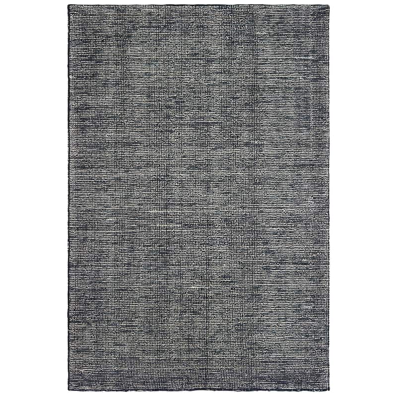 Style Haven Langley Hand-tufted Wool and Viscose Shaded Solid Area Rug - 6' x 9' - Charcoal/Black
