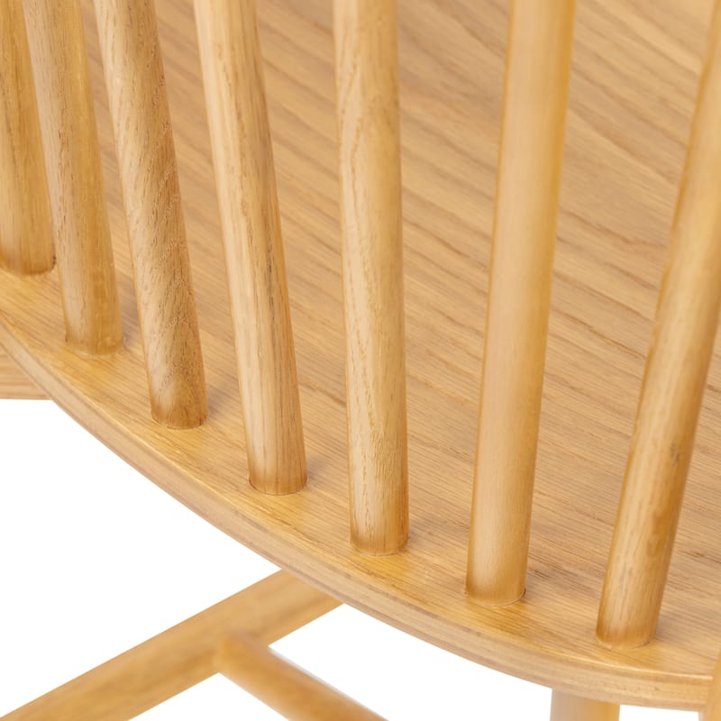 Poly & Bark Ligna Dining Chair - Spindled Bark with Solid Wood Frame