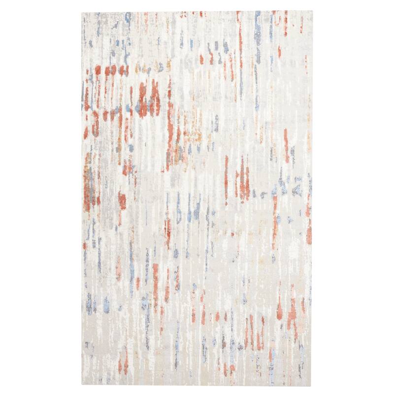 ECARPETGALLERY Machine Made Juniper Ivory Area Rug - Ivory - 5'0 x 8'0