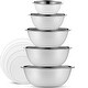 preview thumbnail 26 of 29, Heavy Duty Meal Prep Stainless Steel Mixing Bowls Set with Lids White