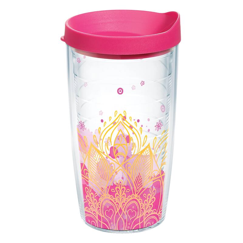 Tervis Yoga Lotus Flower Made in USA Double Walled Insulated Travel Tumbler, Classic - 16oz