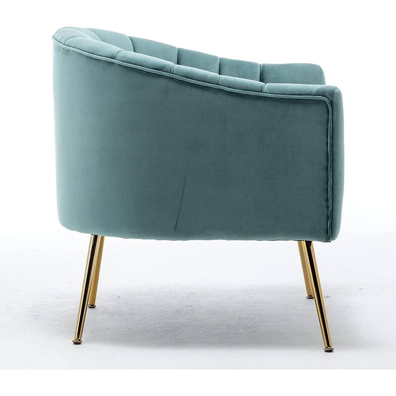 SEYNAR Velvet Upholstered Accent Chair and Loveseat Set