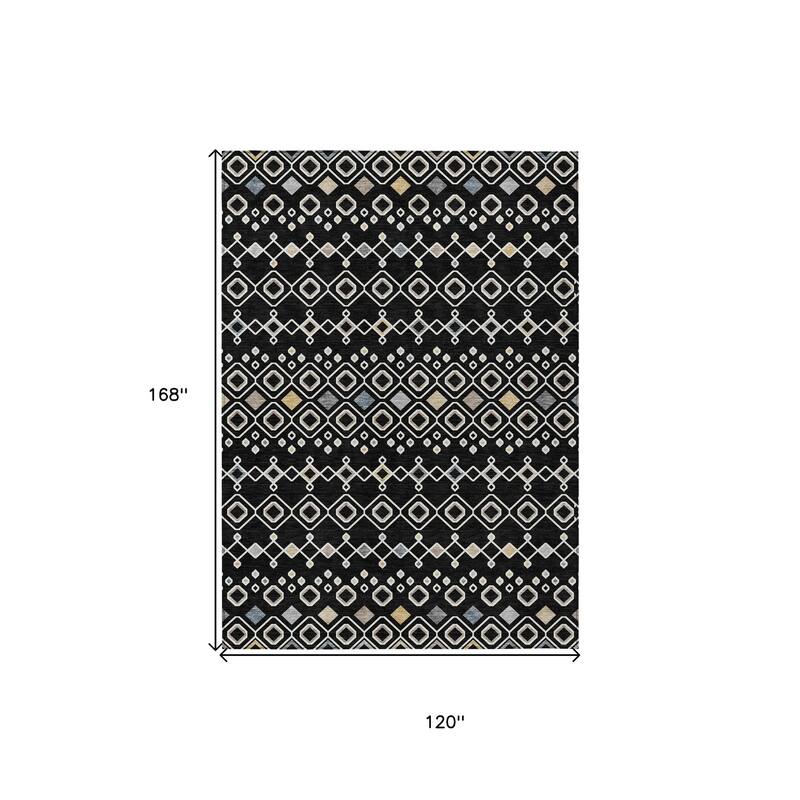 HomeRoots Geometric Modern Rectangle Outdoor Rug