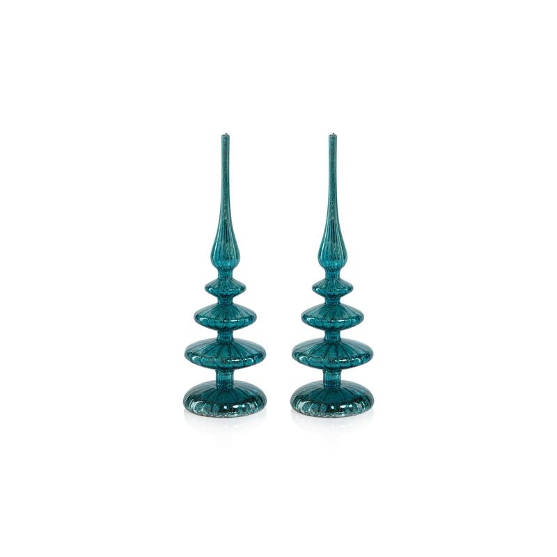 Azenor 11.5" LED Tabletop Finials, Set of 2