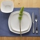 preview thumbnail 3 of 4, Fitz and Floyd Nevaeh White Soft Square 12-Piece Dinnerware Set, Service for 4