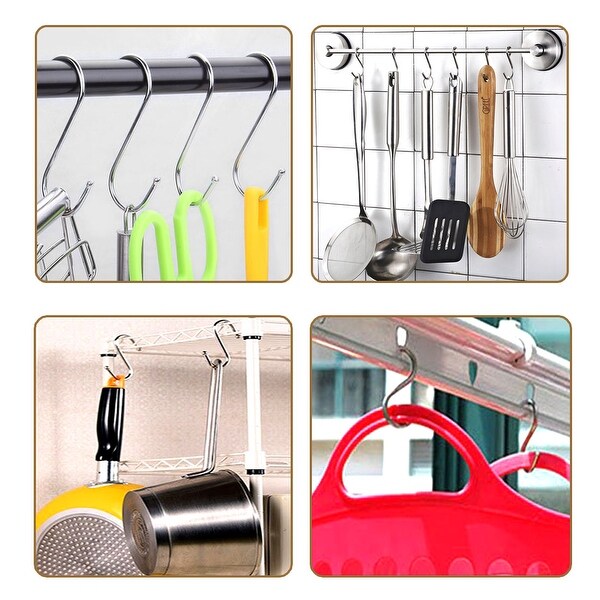 5PCS Plastic S Shape Hooks Hangers Clasp for Wardrobe Home Organization 