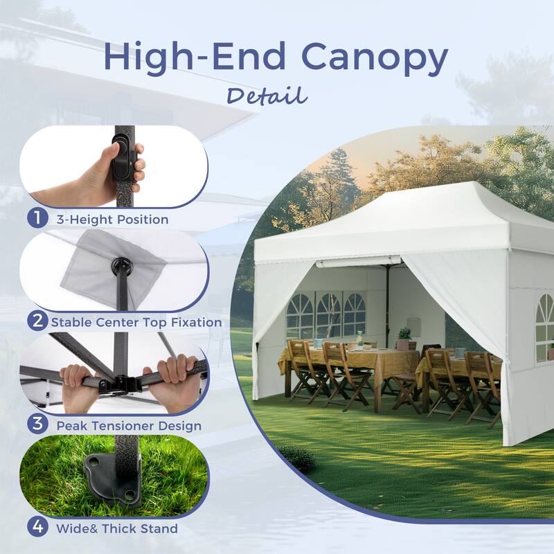 10x20FT Outdoor Canopy Tent for Events Party Wedding Waterproof Gazebo Tent with Sidewalls