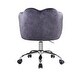 preview thumbnail 3 of 3, Swivel Office Chair with Shell Design Backrest, Gray and Chrome