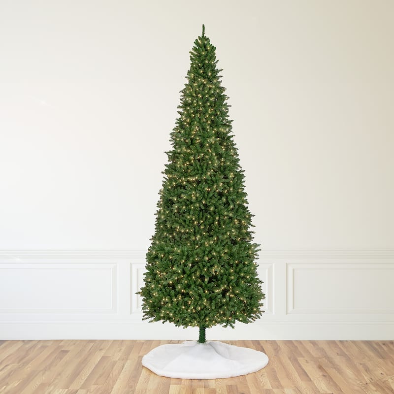 Pendleton Spruce Slim Artificial Christmas Tree 15' Clear Lights - over-10-feet