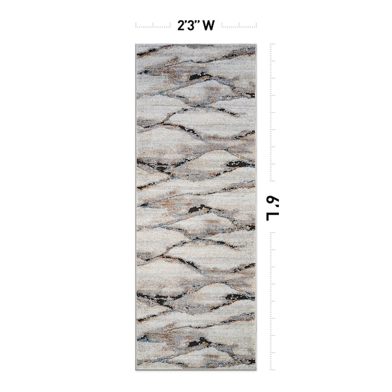 Transitional Horizon Area Rug for Living Room, Bedroom, or Entryway - Family Friendly and Easy to Maintain