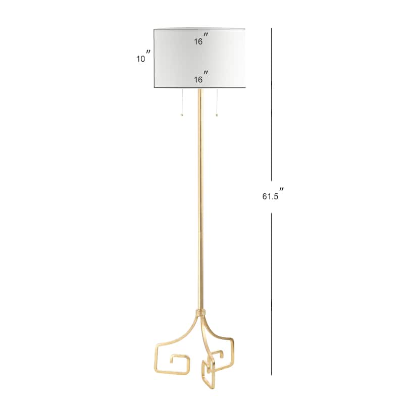 Axel 61.5" Metal LED Floor Lamp, Gold by JONATHAN Y