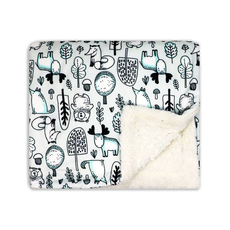 Printed Minky Plush Baby Blanket - N/A