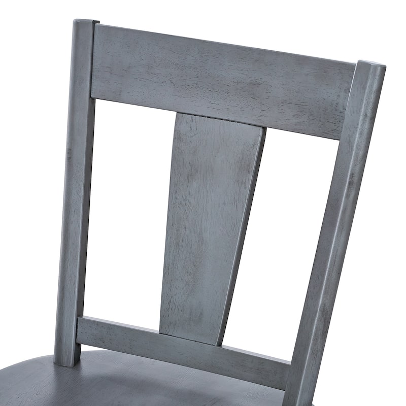Vintage Panel Back Wooden Dining Chairs