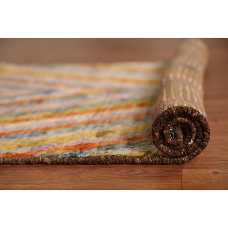 Chevron Style Moroccan Runner Rug Handmade Wool Carpet - 2'10" x 9'7"